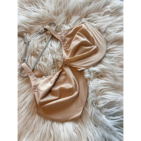 Bali Womens Minimizer Bra Satin Underwire Soft Unlined Cup Adjustable Tan SZ 38G - Picture 1 of 7